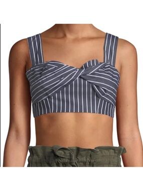 Current Elliott jac stripe twist front bralette top size 3 large